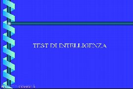 Test Intelligenza