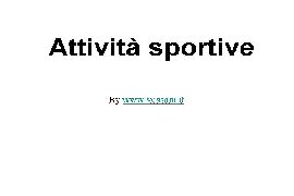 Attivita Sportive