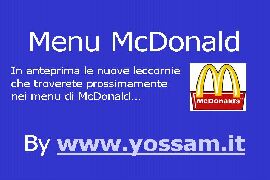 Menu McDonald